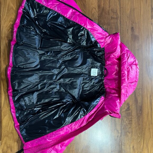 BNWOT S13 Glossy Pink Puffer Jacket Sz 12 Girls - Picture 2 of 10